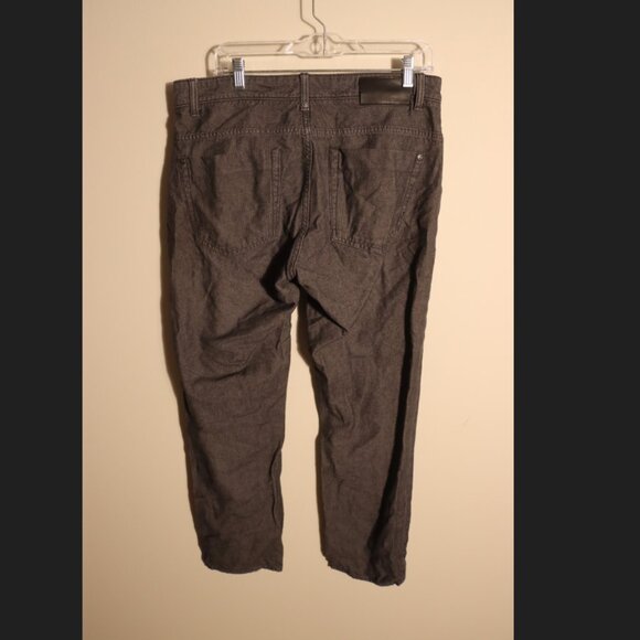 Calvin Klein Jeans light grey small fishbone design, long straight leg pants W34 - Picture 10 of 10